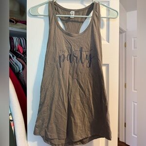 Brown Graphic Tank Top